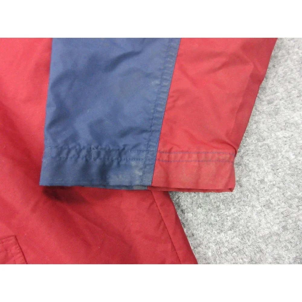 Vintage Nike Jacket‎ Mens 2XL Red Navy Full Zip Hooded Windbreaker Colorblock